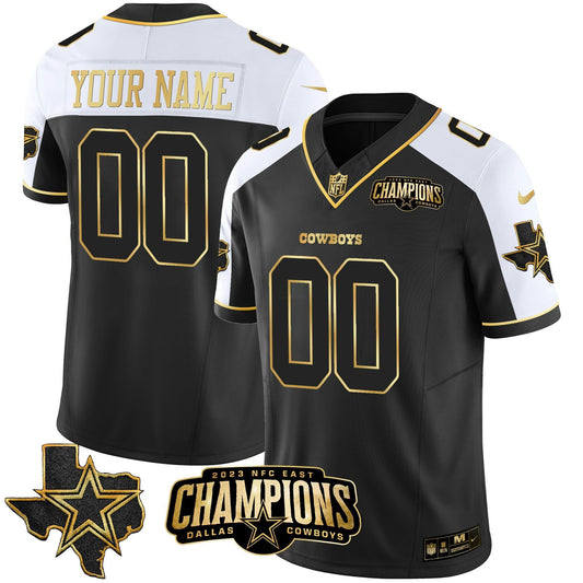 Camisa NFL 2023 NFC East Champions Patch Dourada Vapor Jersey