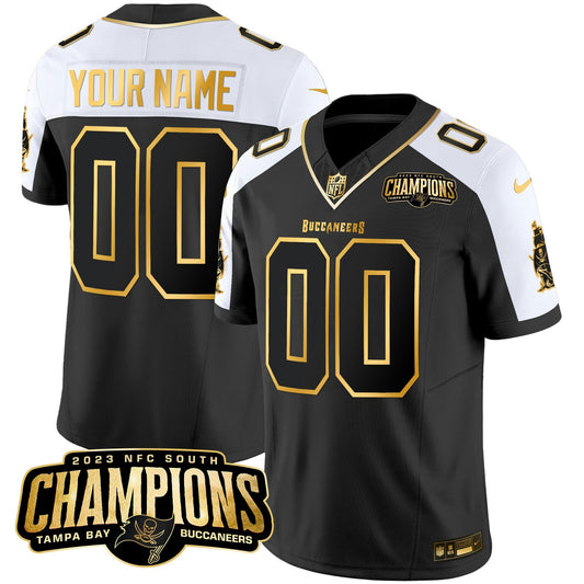 Camisa NFL 2023 NFC South Champions Patch Dourada Vapor Jersey