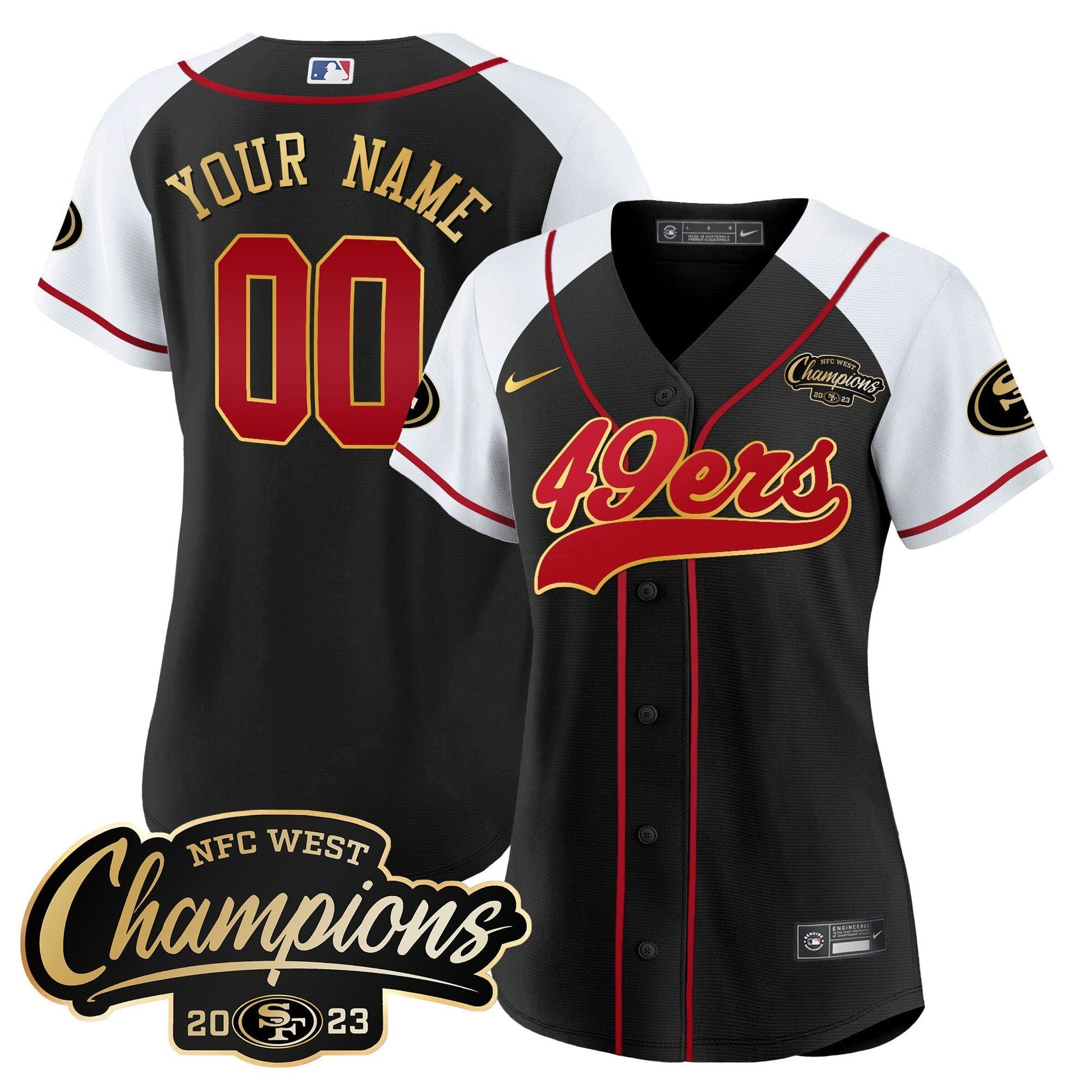 Camisa NFL 2023 NFC West Champions Baseball Gold Trim Jersey