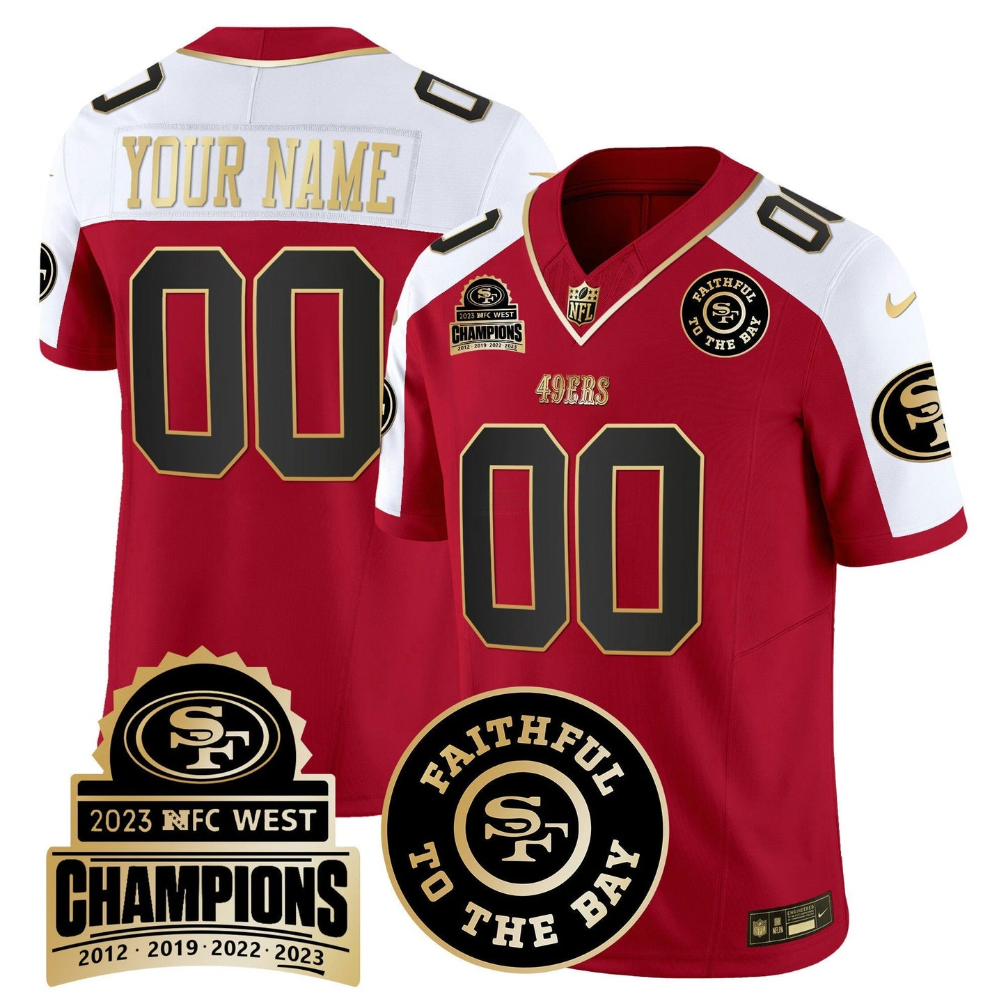 Camisa NFL 2023 NFC West Champions Patch Vapor Jersey V3