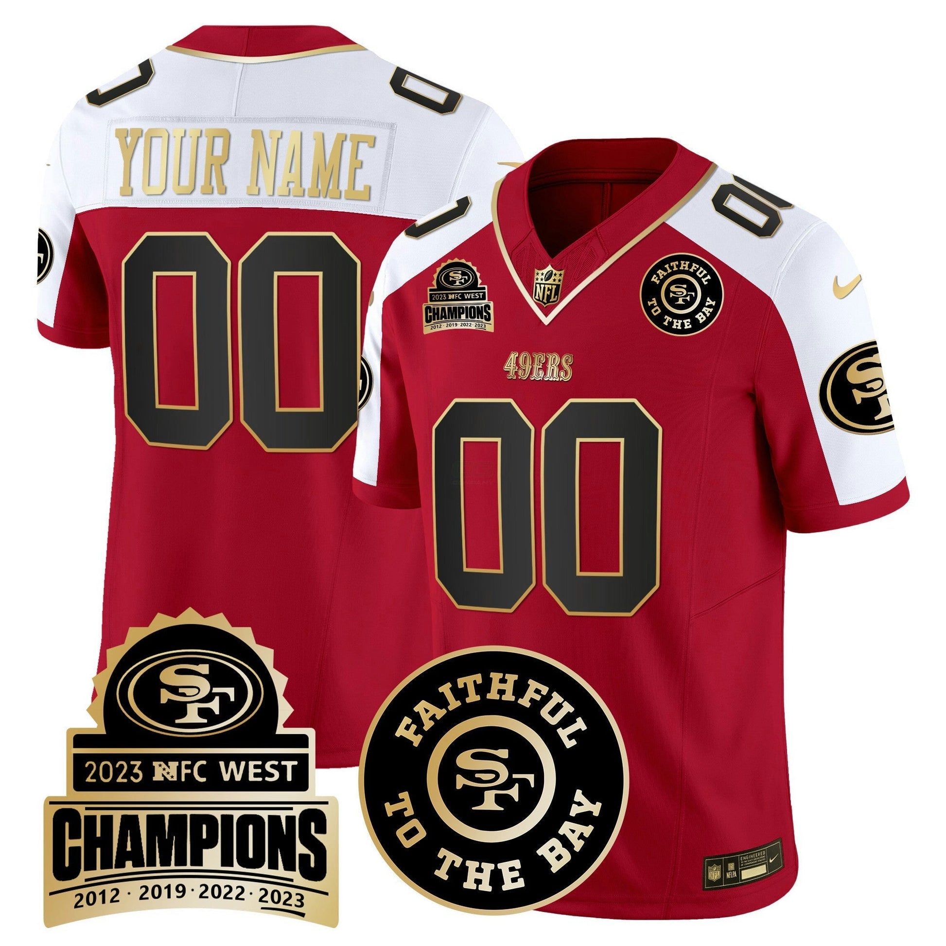Camisa NFL 2023 NFC West Champions Patch Vapor Jersey V3