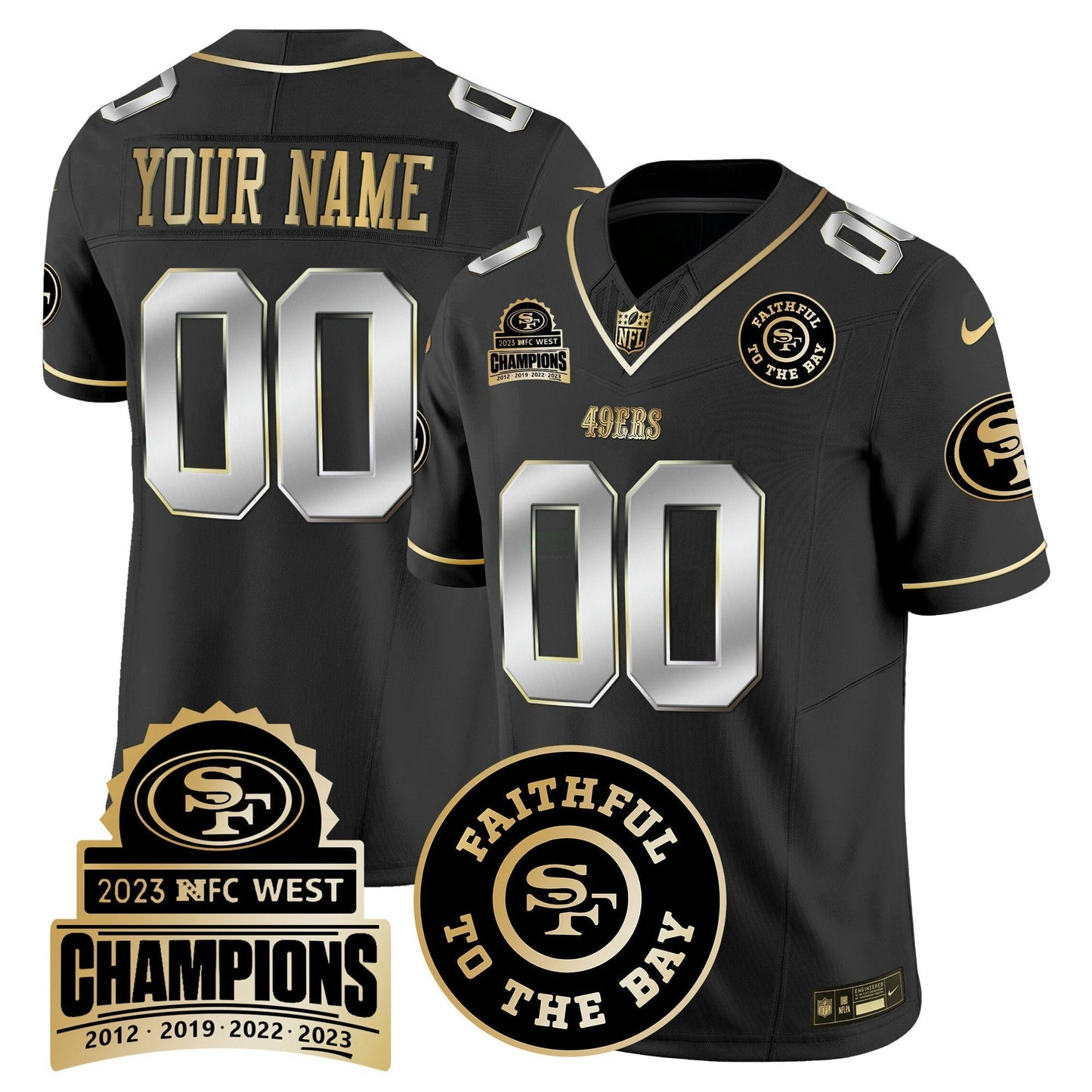Camisa NFL 2023 NFC West Champions Patch Vapor Jersey V3