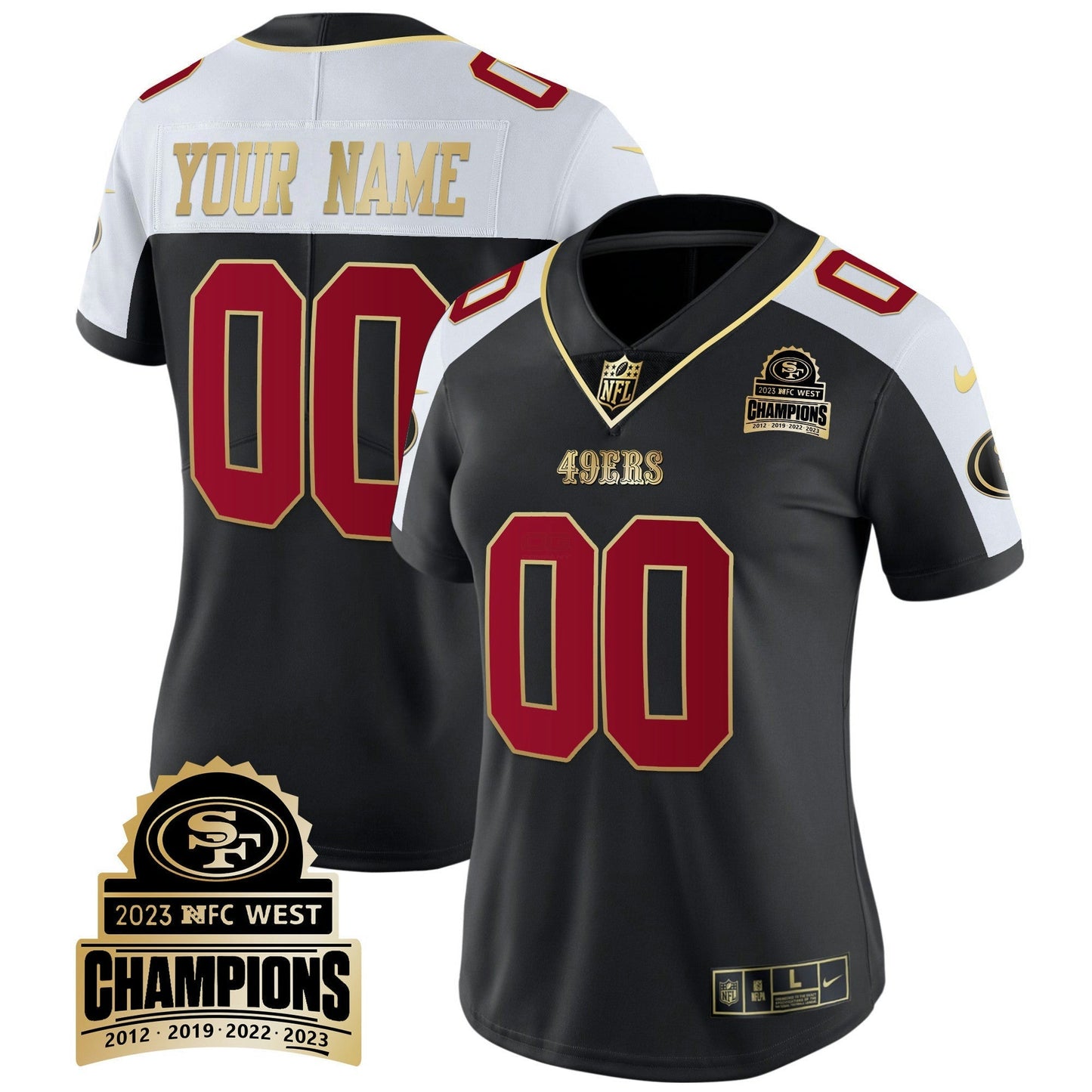 Camisa NFL 2023 NFC West Champions Patch Vapor Jersey V4