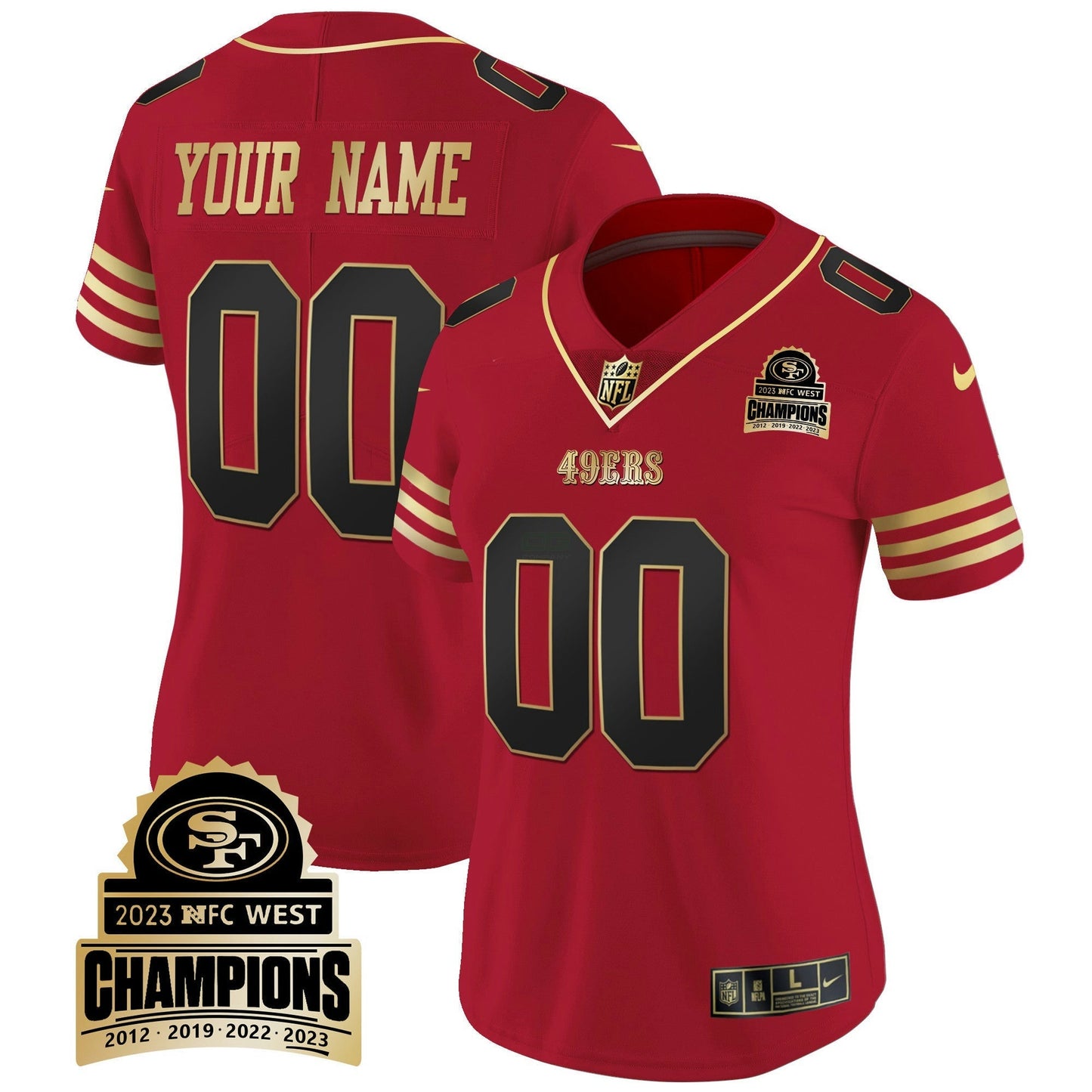 Camisa NFL 2023 NFC West Champions Patch Vapor Jersey V4