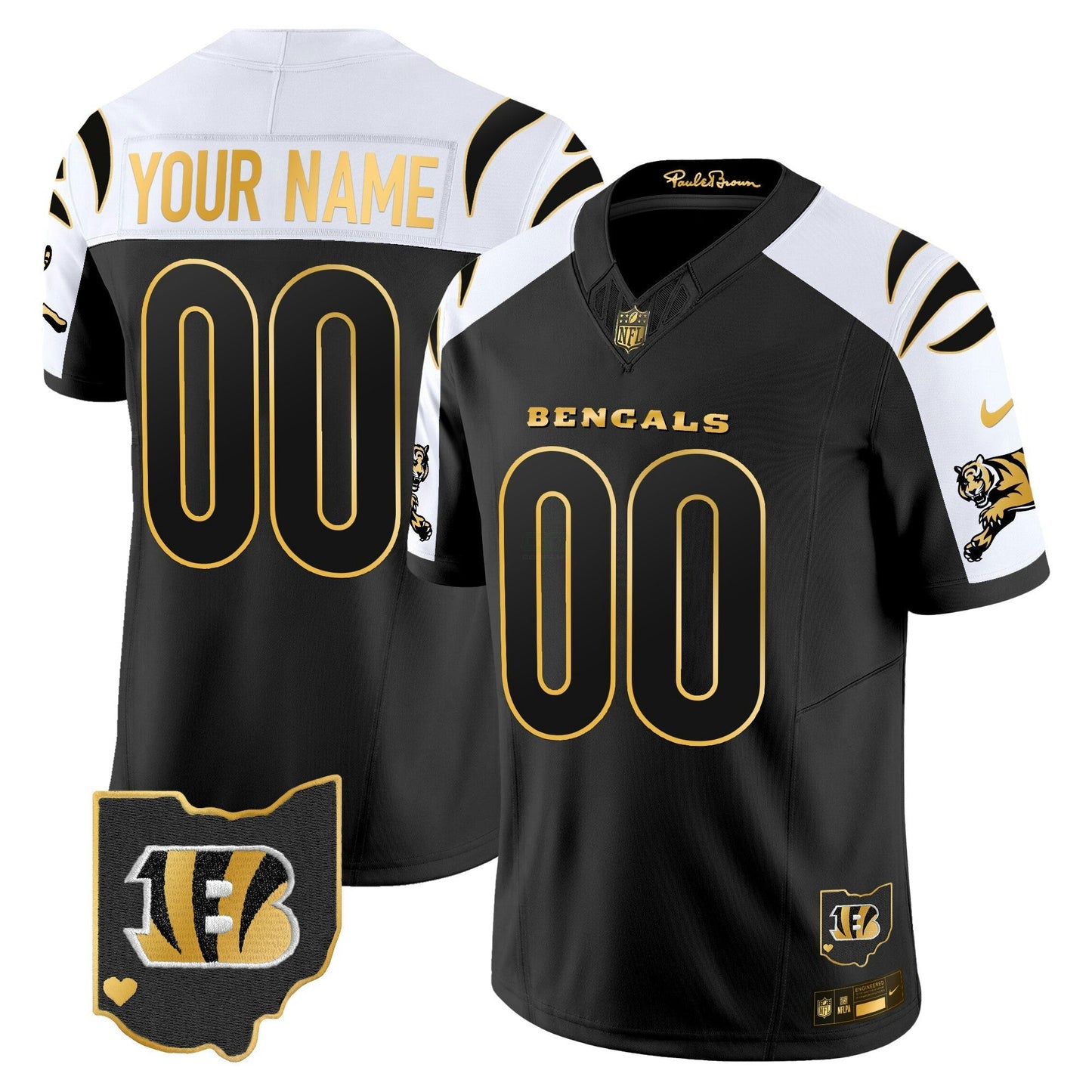 Camisa NFL Cincinnati Bengals 2024 Dourada Vapor Limited Jersey