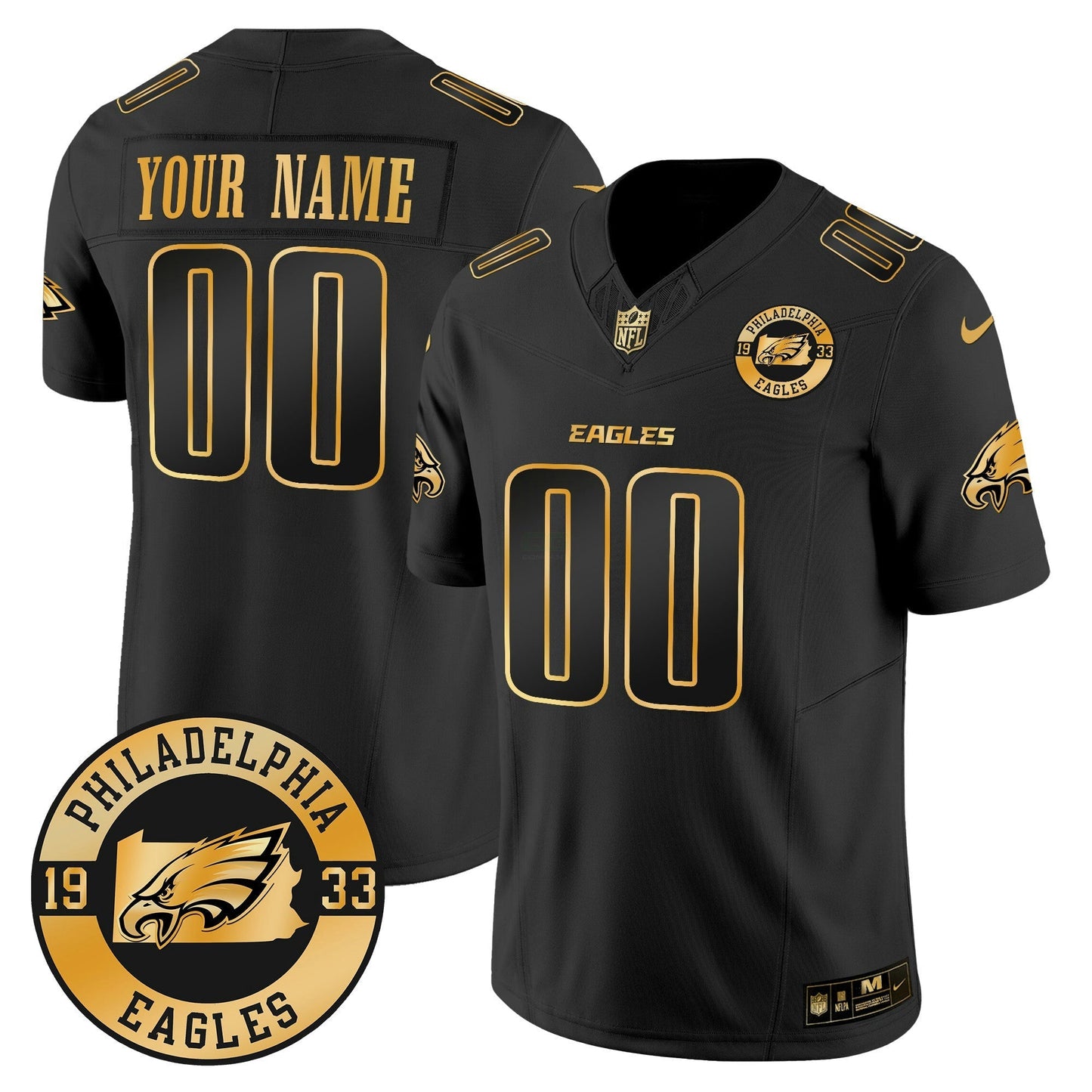 Camisa NFL 2024 Dourada Vapor Limited Jersey – Est. 1933 Patch