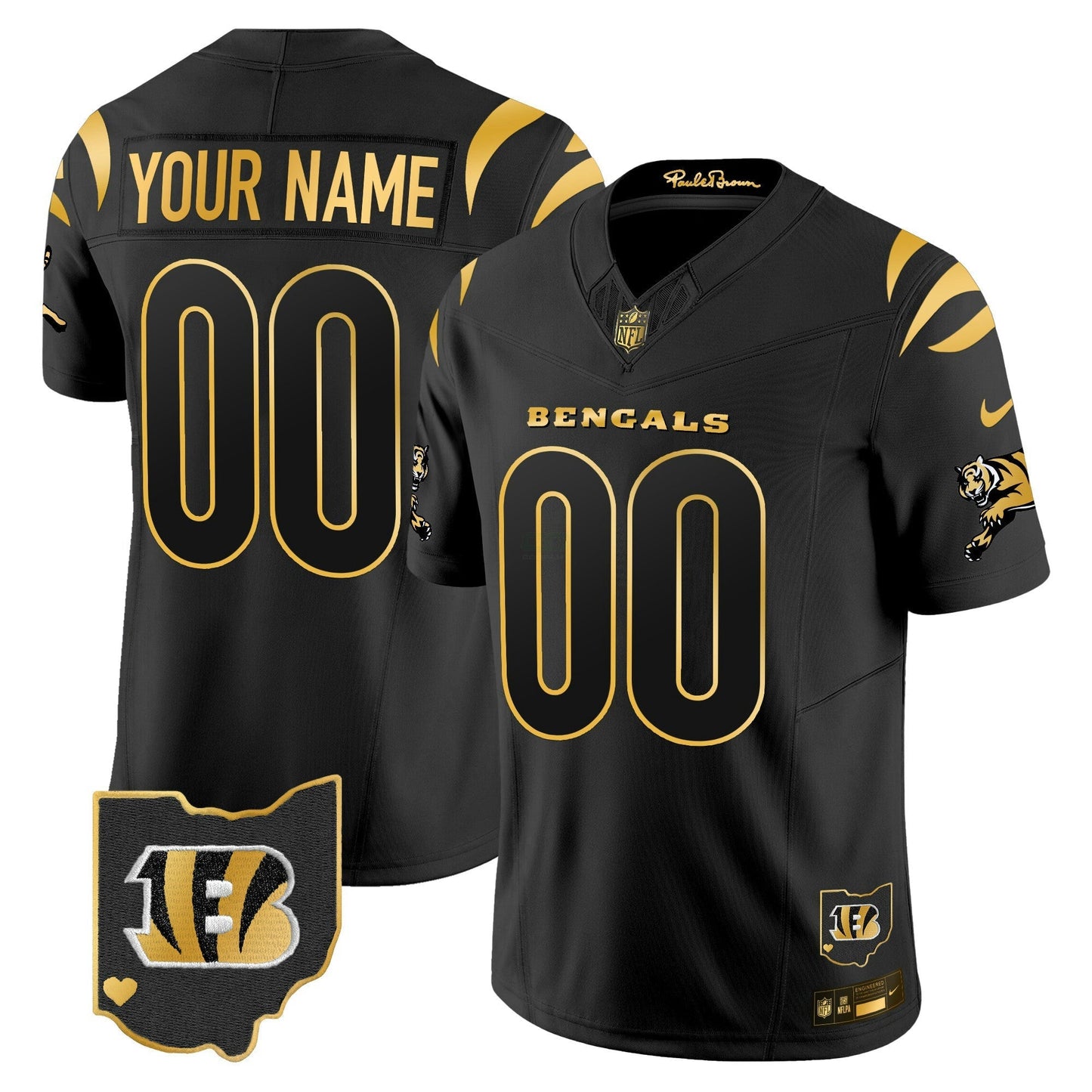 Camisa NFL Cincinnati Bengals 2024 Dourada Vapor Limited Jersey