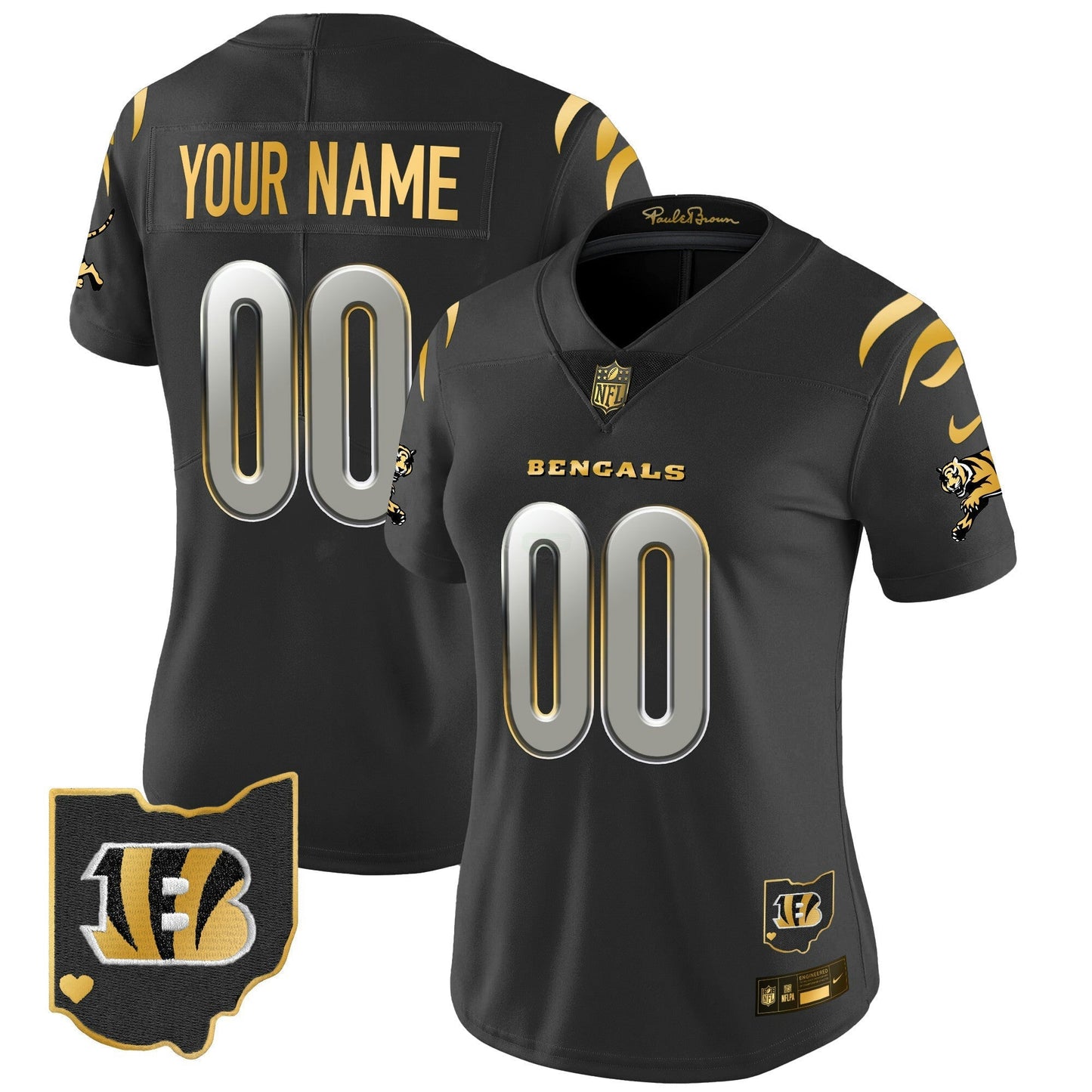 Camisa NFL Cincinnati Bengals 2024 Dourada Vapor Limited Jersey