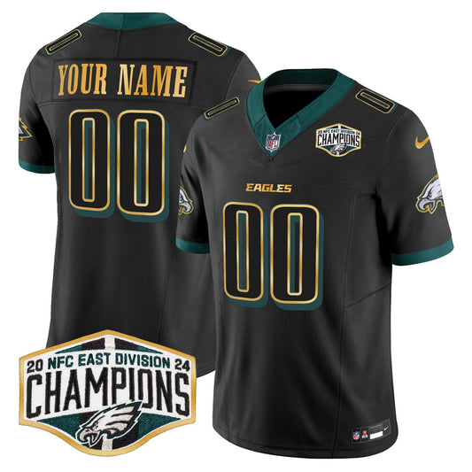 Camisa NFL 2024 NFC East Division Champions Dourada Trim Vapor Limited Jersey