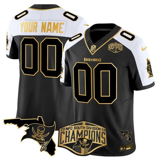 Camisa NFL 2024 NFC South Division Champions Patch Dourada Vapor Limited Jersey