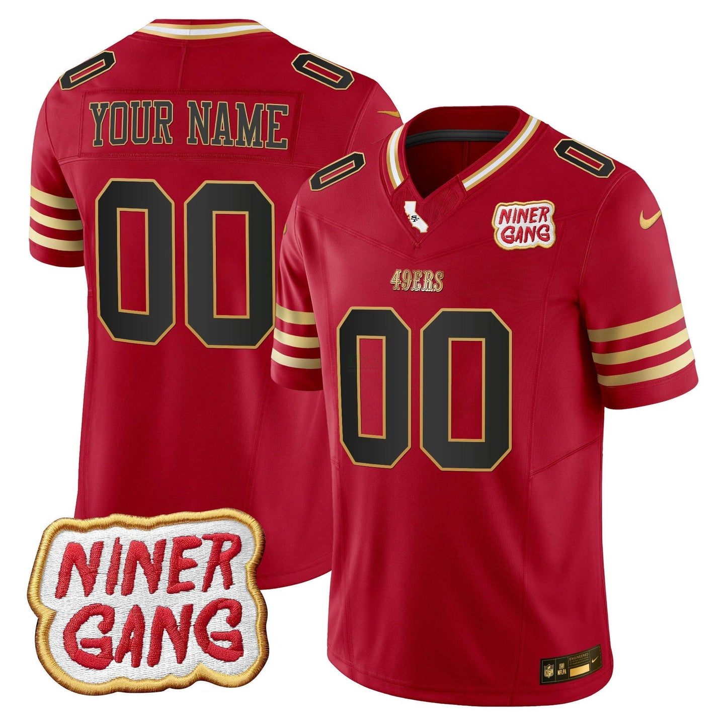 Camisa NFL 2024 Niner Gang Patch Vapor Jersey V2
