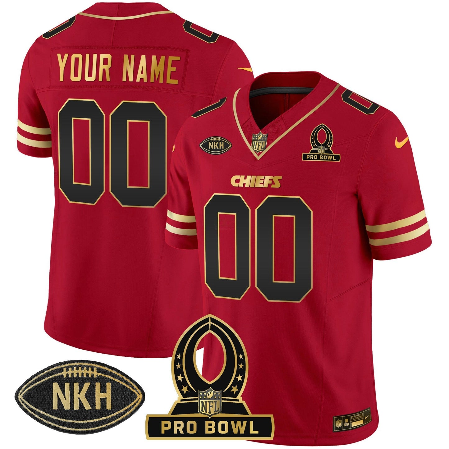 Camisa NFL Kansas City Chiefs 2024 Pro Bowl Patch Vapor Jersey