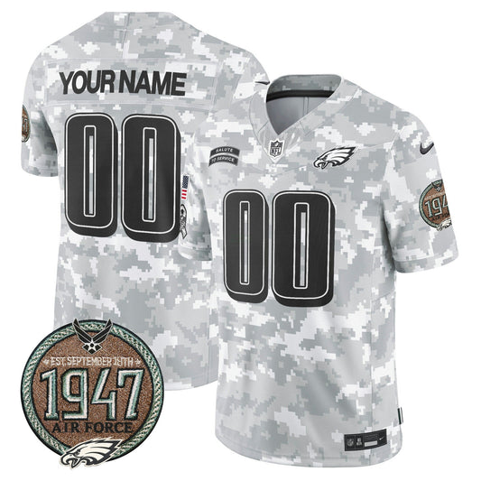 Camisa NFL Philadelphia Eagles 2024 Salute to Service Establishment Year Patch Vapor Limited Jersey