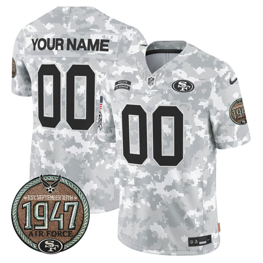 Camisa NFL San Francisco 49ers 2024 Salute to Service Establishment Year Patch Vapor Limited Jersey