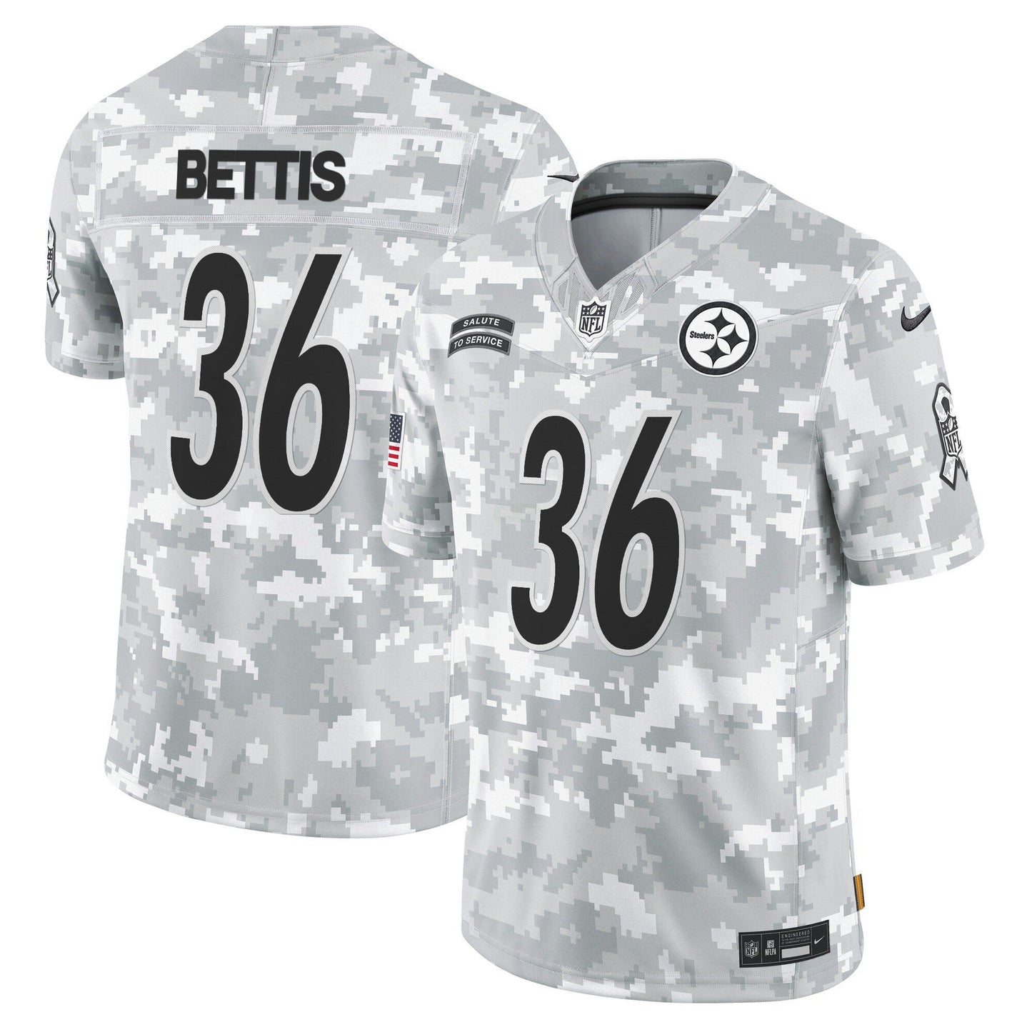 Camisa NFL Pittsburgh Steelers 2024 Salute to Service Vapor Limited Jersey – Arctic Camo