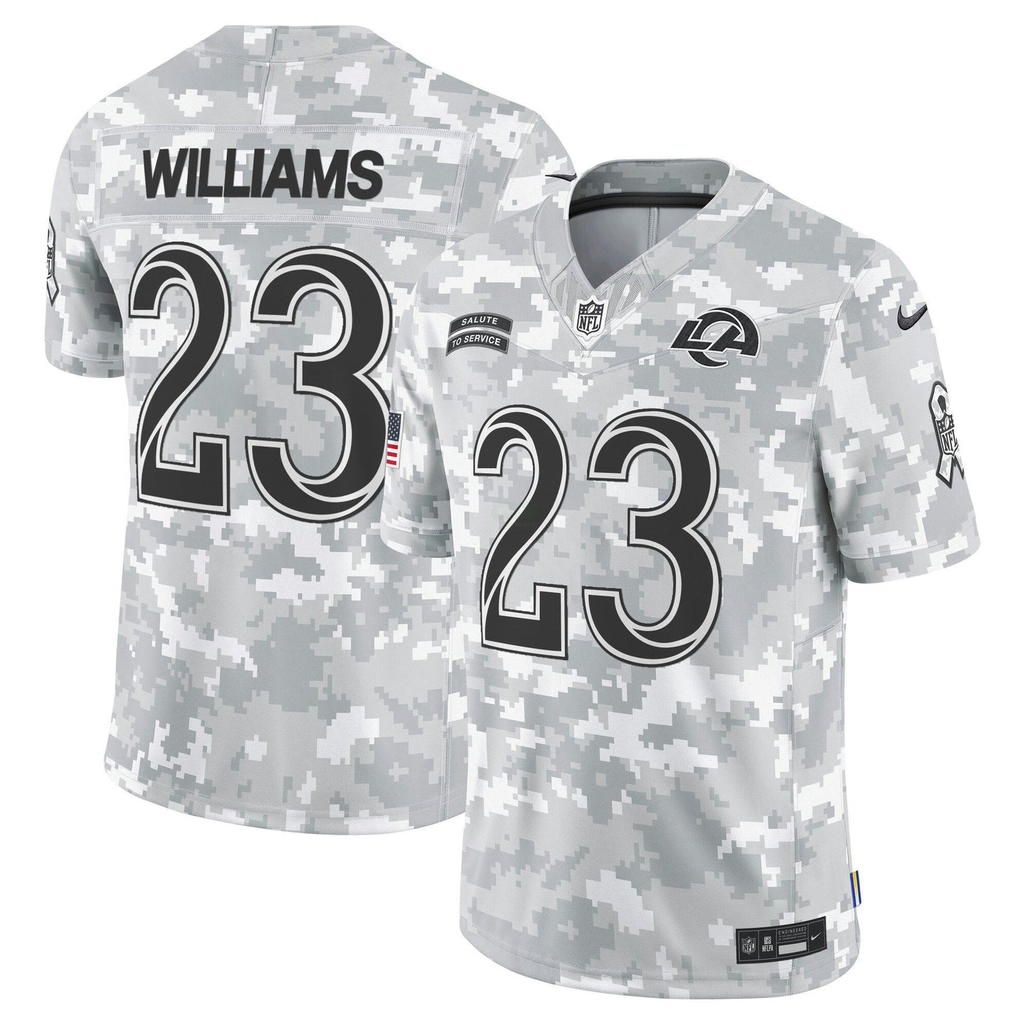 Camisa NFL Los Angeles Rams 2024 Salute to Service Vapor Limited Jersey – Arctic Camo