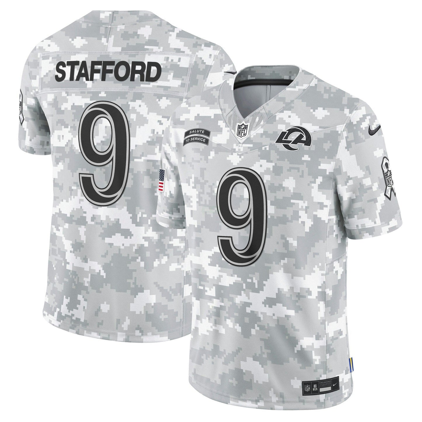 Camisa NFL Los Angeles Rams 2024 Salute to Service Vapor Limited Jersey – Arctic Camo