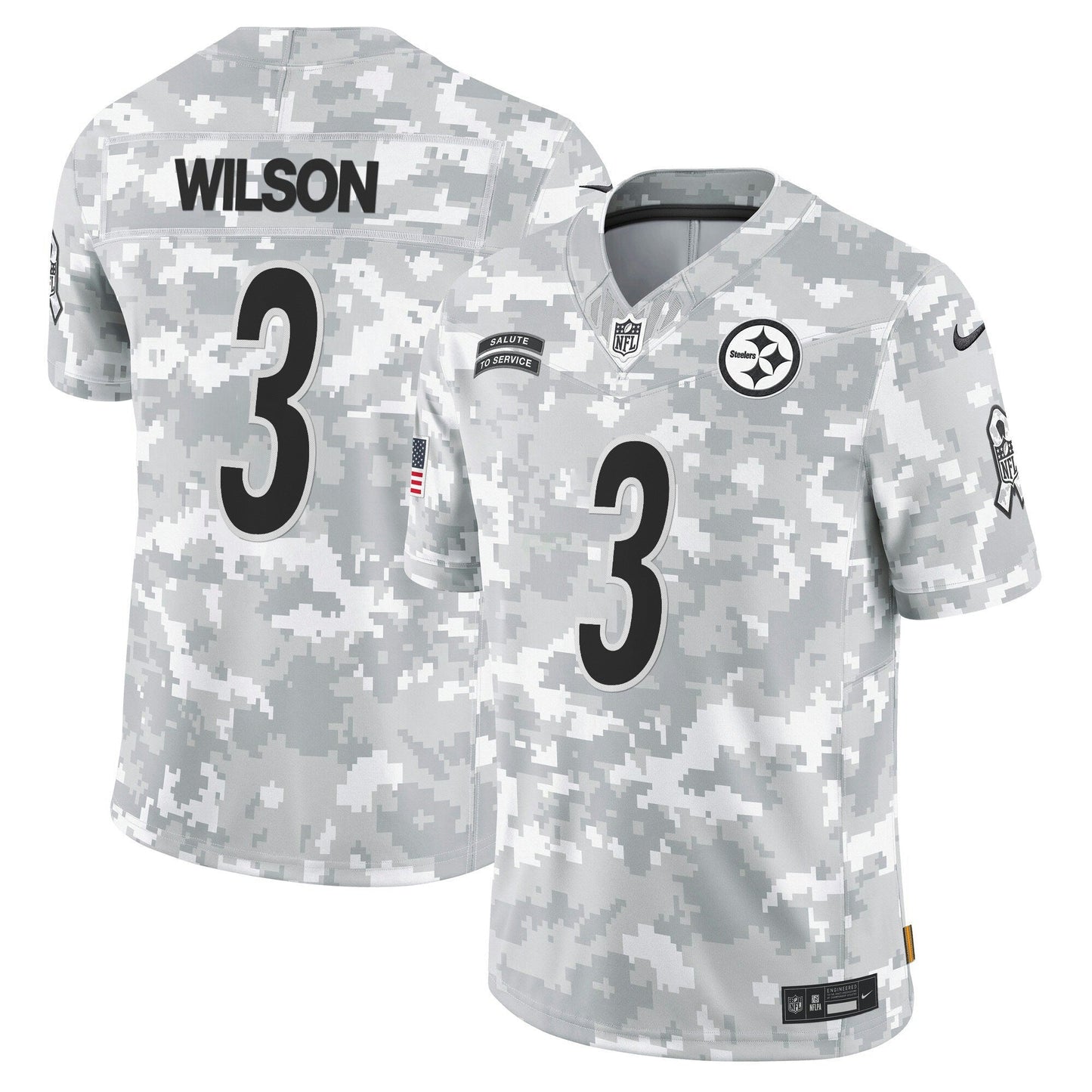Camisa NFL Pittsburgh Steelers 2024 Salute to Service Vapor Limited Jersey – Arctic Camo