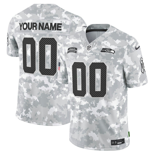 Camisa NFL Seattle Seahawks 2024 Salute to Service Vapor Limited Jersey – Arctic Camo - Custom