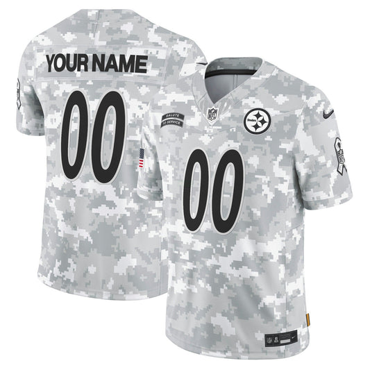 Camisa NFL Pittsburgh Steelers 2024 Salute to Service Vapor Limited Jersey – Arctic Camo - Custom