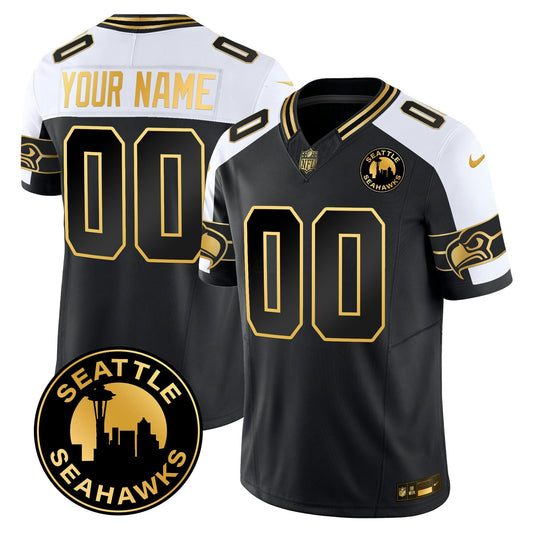 Camisa NFL 2025 Seattle City Patch Dourada Vapor Limited Jersey