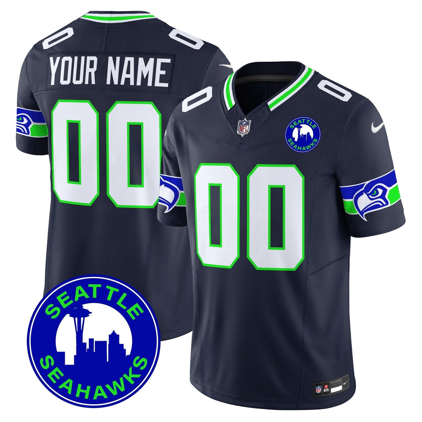 Camisa NFL 2025 Seattle City Patch Vapor Limited Jersey