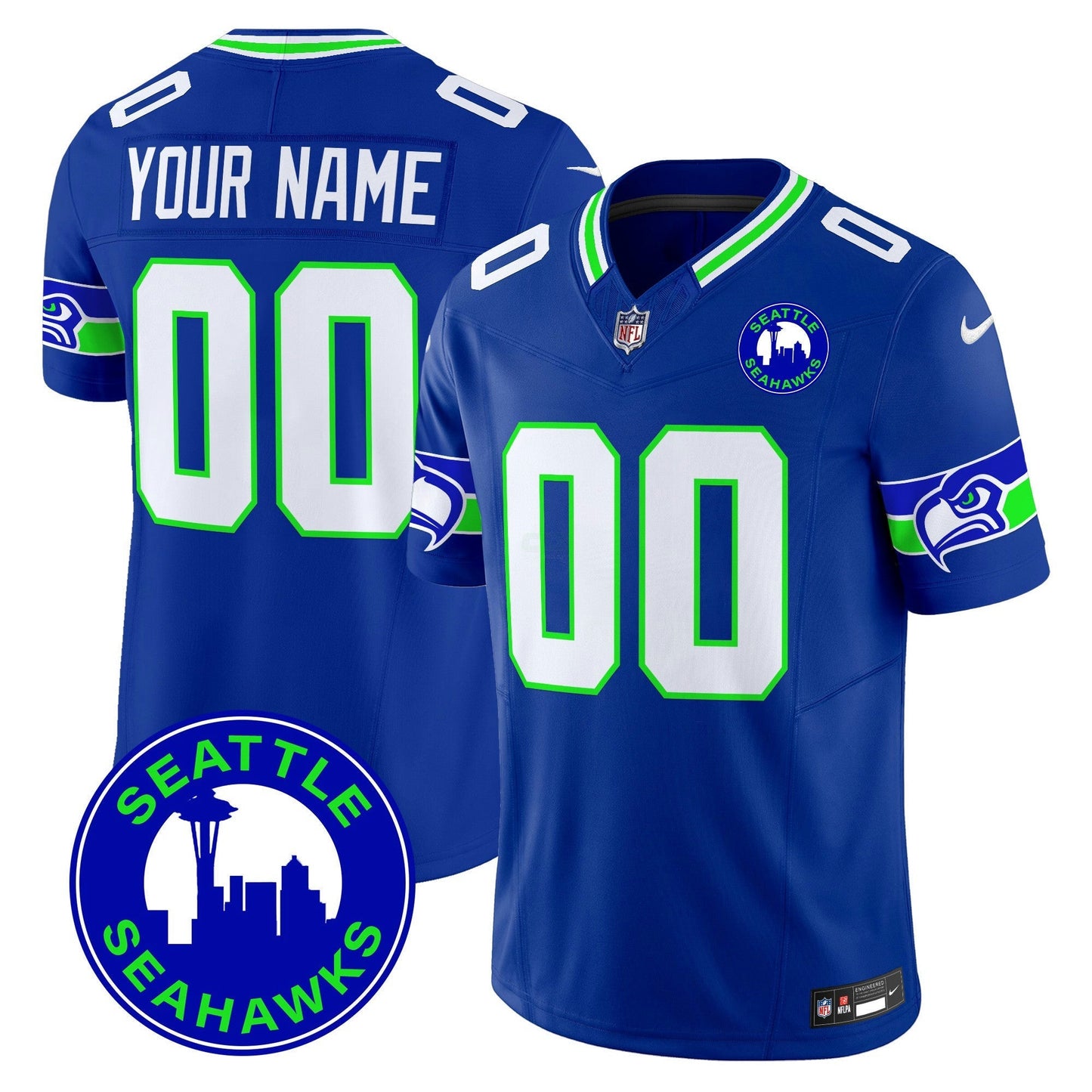 Camisa NFL 2025 Seattle City Patch Vapor Limited Jersey