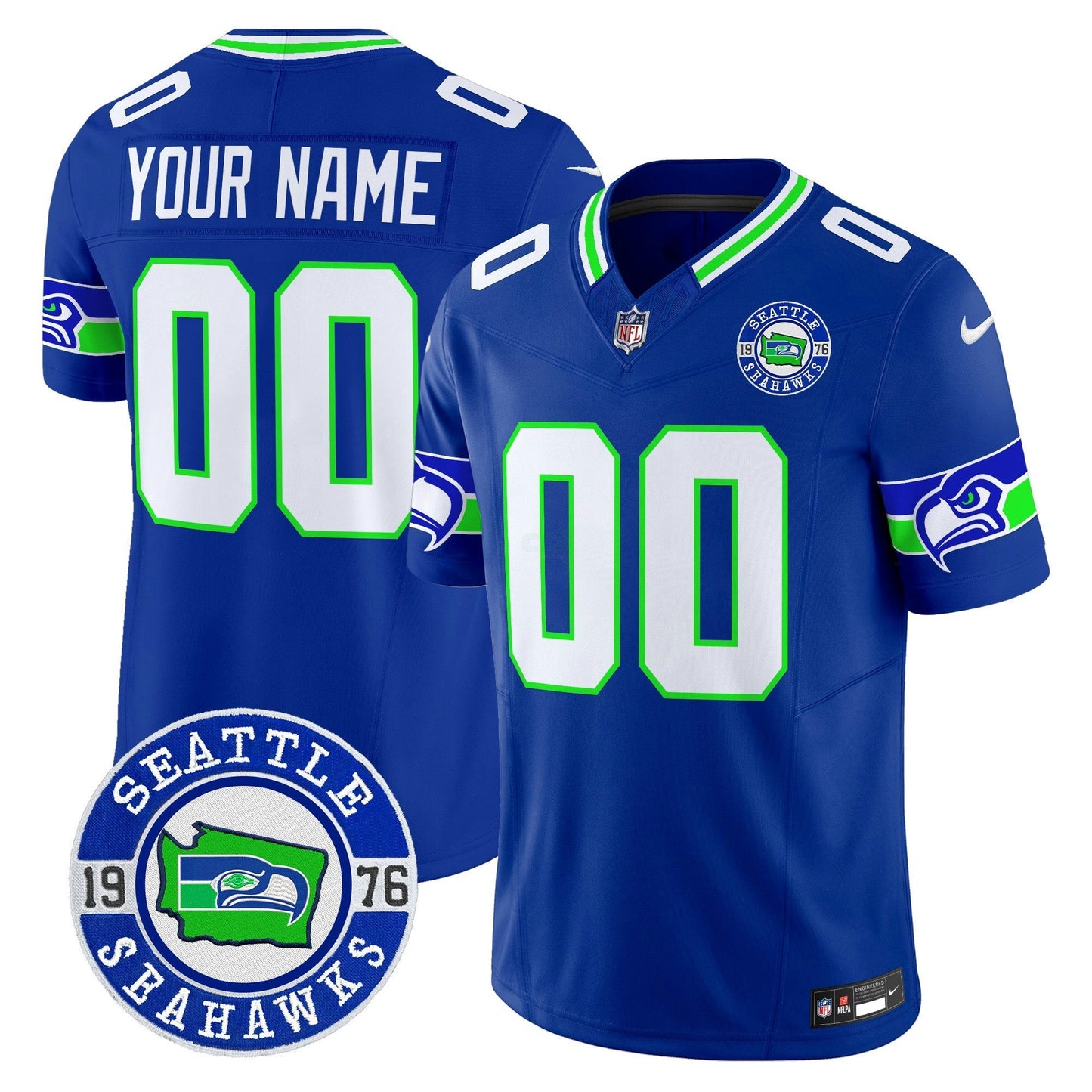 Camisa NFL 2025 Seattle Est. 1976 Patch Vapor Limited Jersey