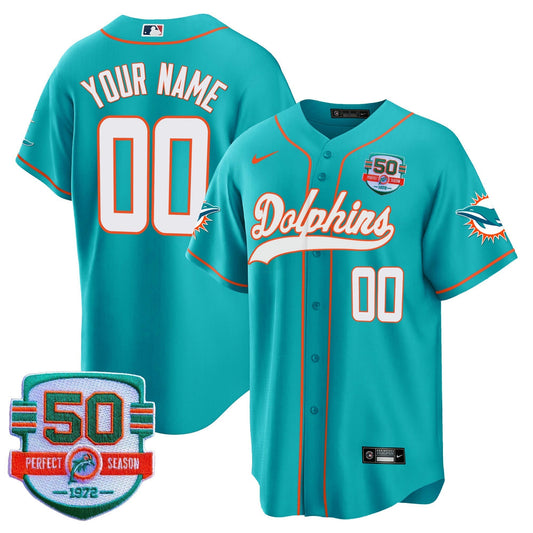 Camisa NFL 50th 1972 Perfect Season Patch Jersey