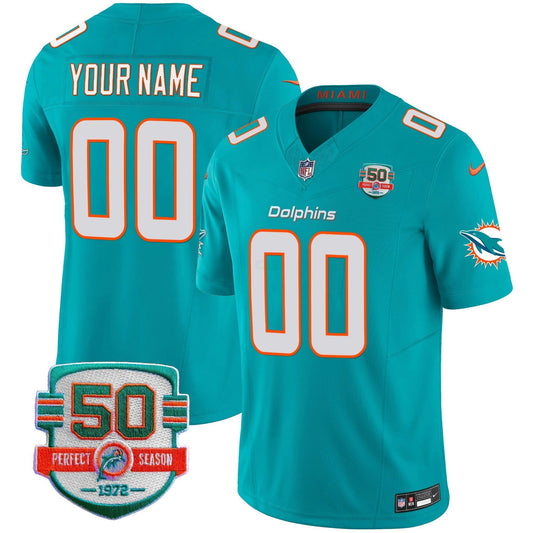 Camisa NFL 50th 1972 Perfect Season Patch Vapor Jersey