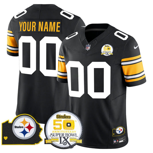 Camisa NFL 50th Anniversary Of Super Bowl IX & Map Patch Vapor Limited Jersey