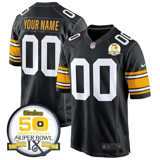 Camisa NFL 50th Anniversary Of Super Bowl IX Patch Game Jersey