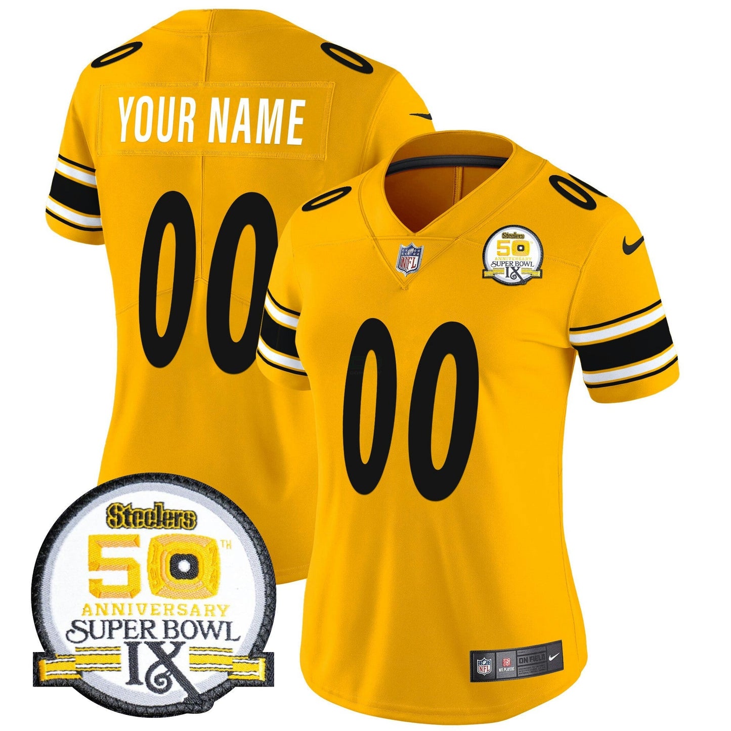 Camisa NFL 50th Anniversary Of Super Bowl IX Patch Vapor Limited Jersey