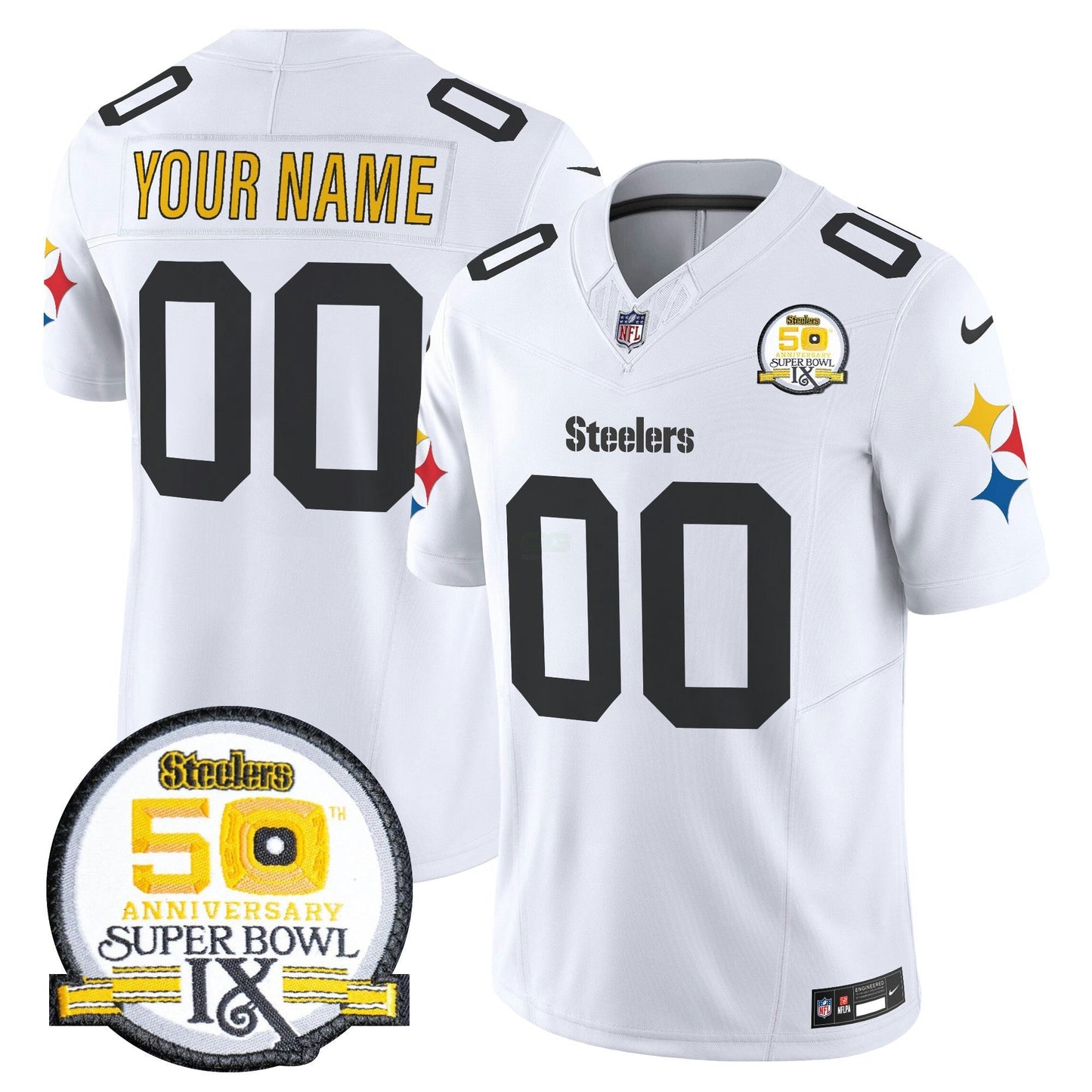 Camisa NFL 50th Anniversary Of Super Bowl IX Patch Vapor Limited Jersey V2