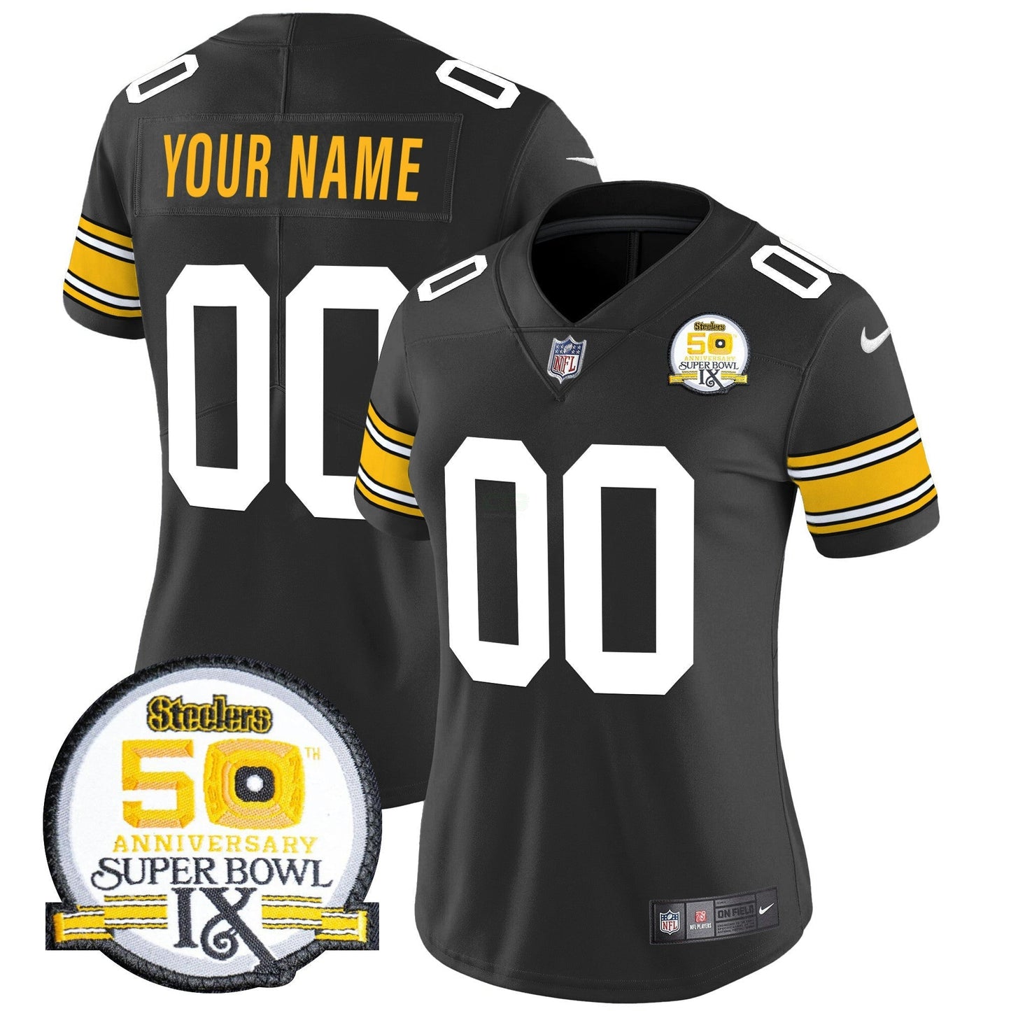 Camisa NFL 50th Anniversary Of Super Bowl IX Patch Vapor Limited Jersey