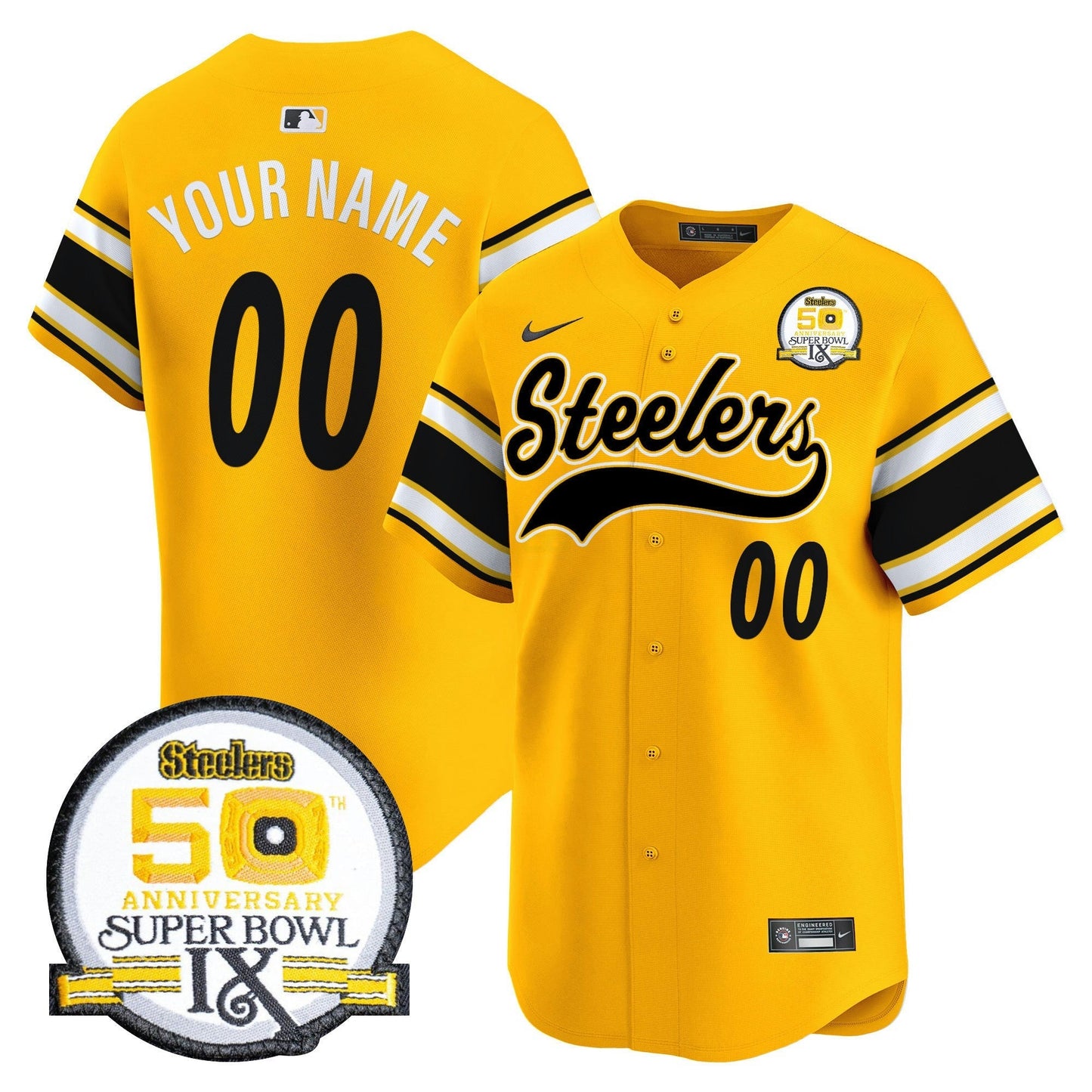 Camisa NFL 50th Anniversary Of Super Bowl IX Patch Vapor Premier Jersey