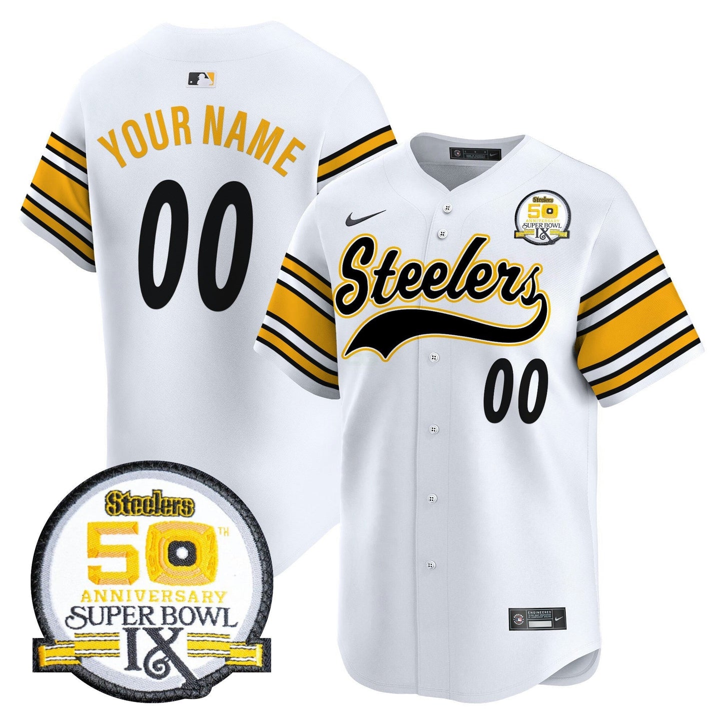 Camisa NFL 50th Anniversary Of Super Bowl IX Patch Vapor Premier Jersey