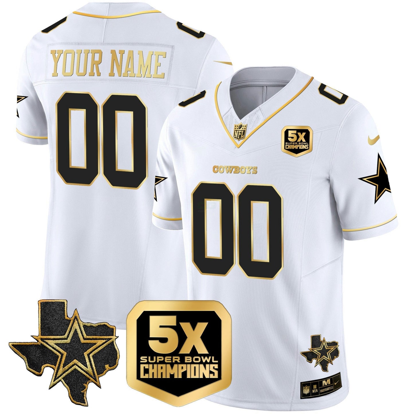 Camisa NFL Dallas Cowboys 5x Super Bowl Champions Vapor Limited Jersey