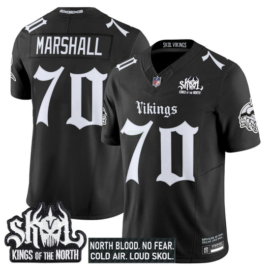 Camisa NFL #70 Marshall Minnesota ‘Gothic Norseblood Edition’ Vapor Limited Jersey - Preta