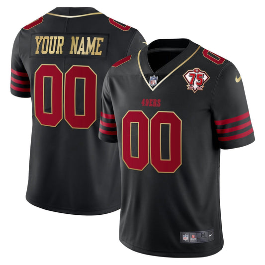 Camisa NFL 75th Anniversary Patch Vapor Dourada Trim Jersey