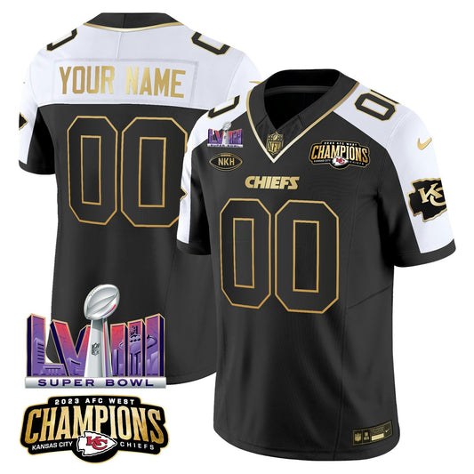 Camisa NFL AFC West Champions & Super Bowl LVIII Patch Vapor Jersey V2