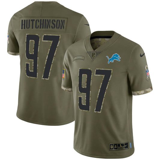 Camisa NFL Aidan Hutchinson Detroit Salute To Service Jersey - Salute To Service