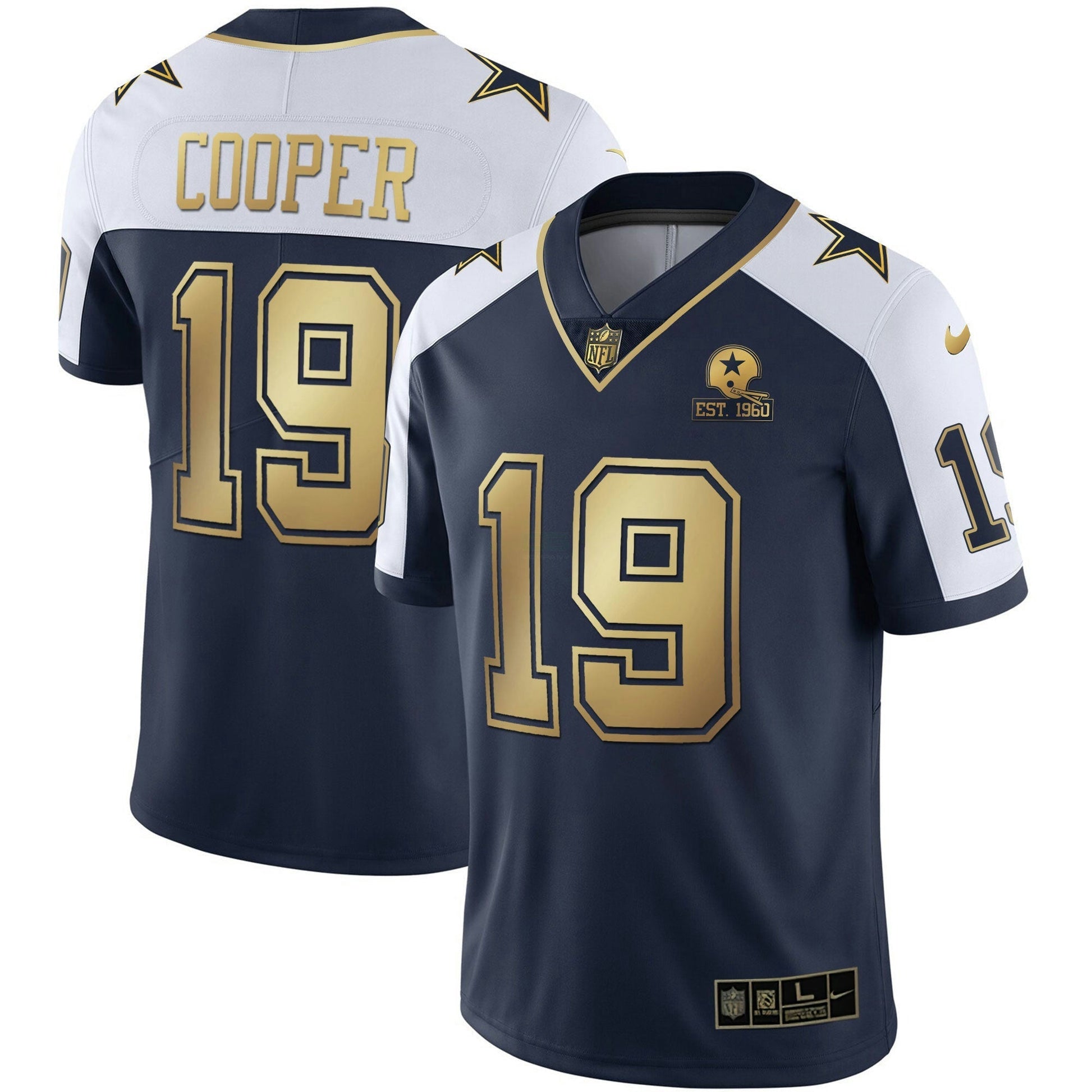 Camisa NFL Alternativa Vapor Azul Marinho Dourada Limited