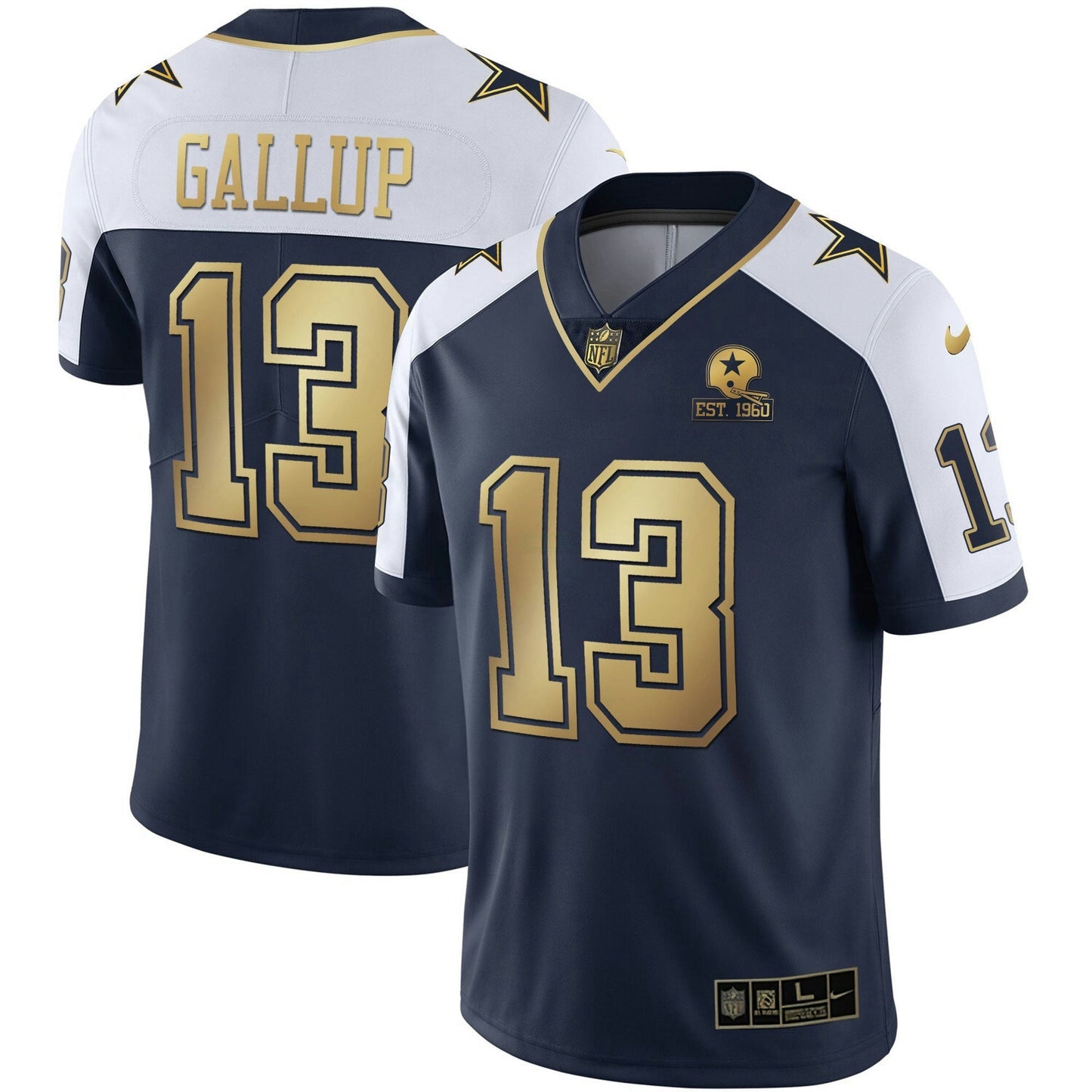 Camisa NFL Alternativa Vapor Azul Marinho Dourada Limited