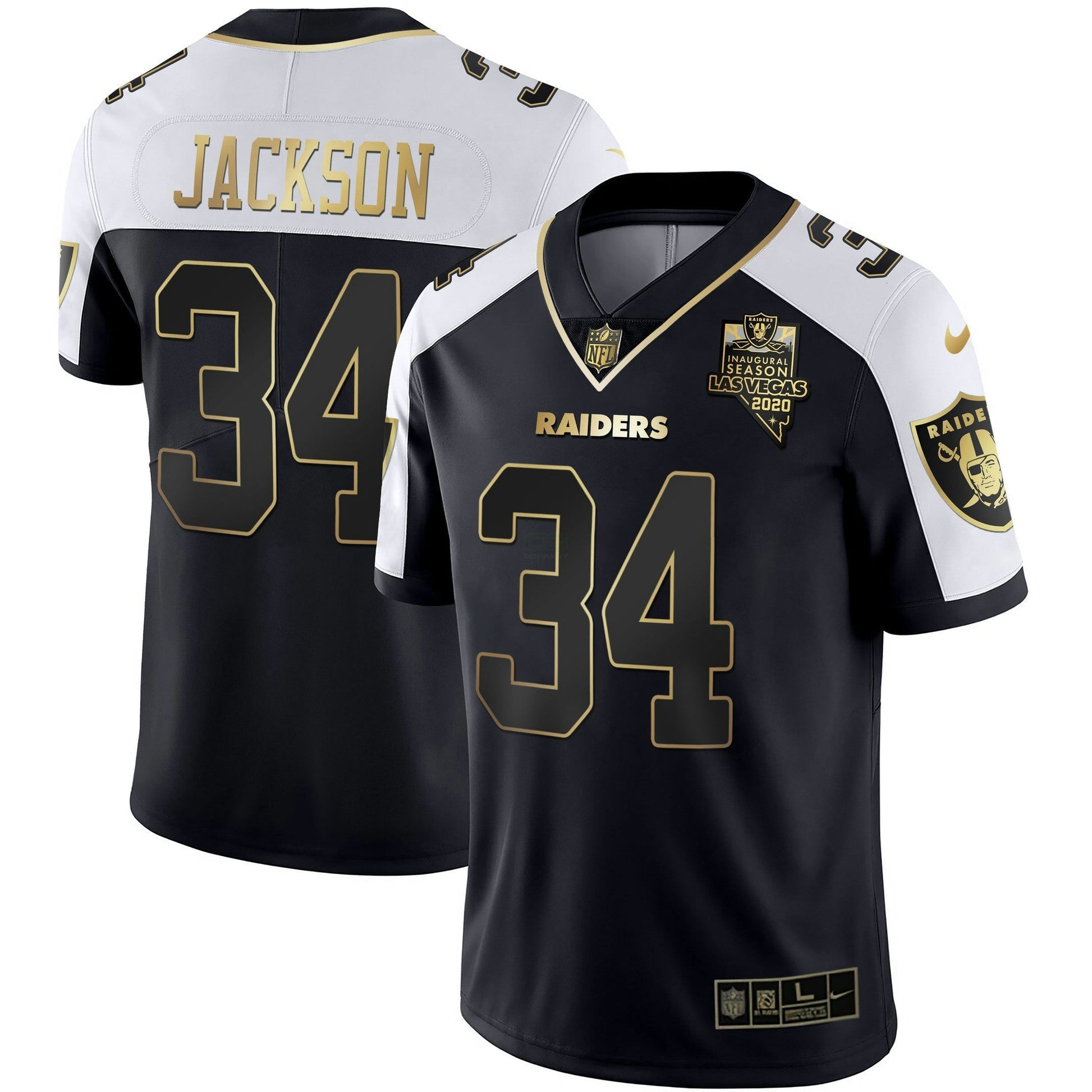 Camisa NFL Alternativa Vapor Preta Dourada Limited