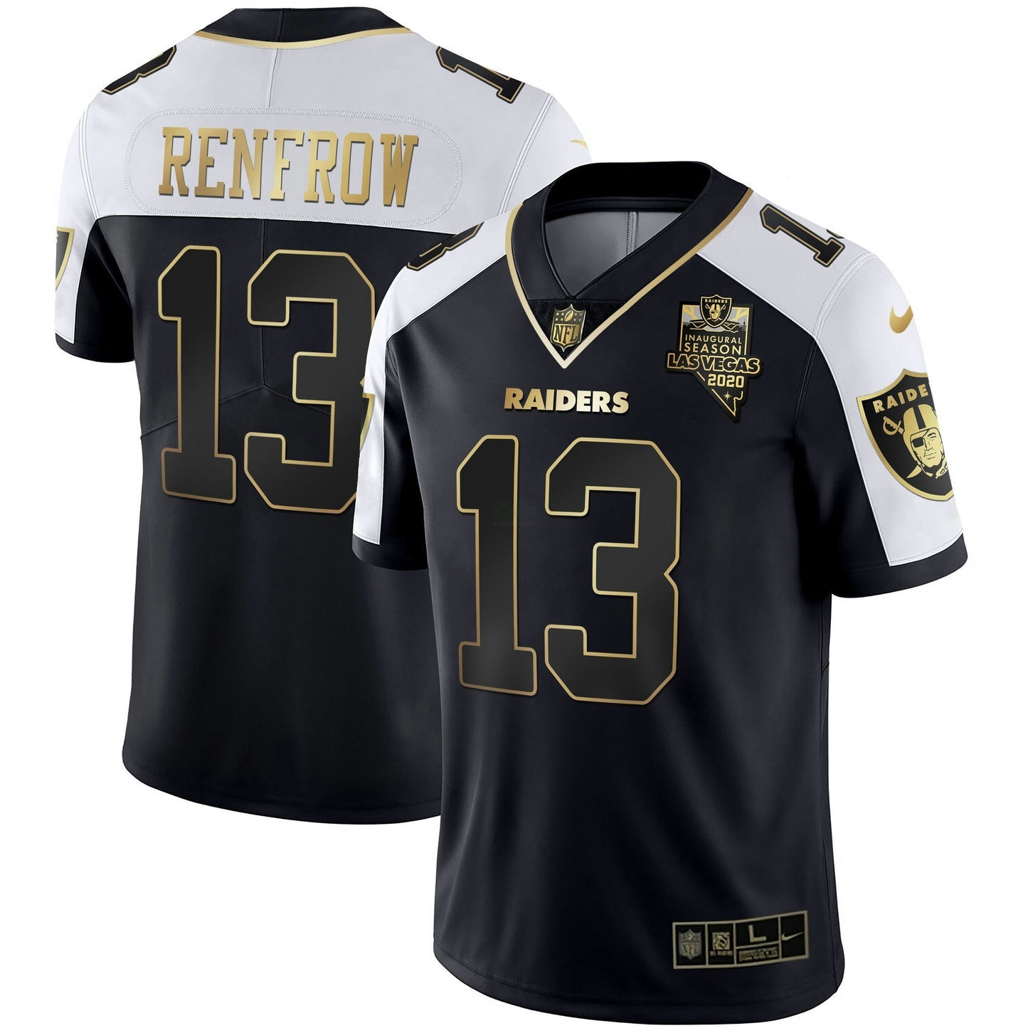 Camisa NFL Alternativa Vapor Preta Dourada Limited