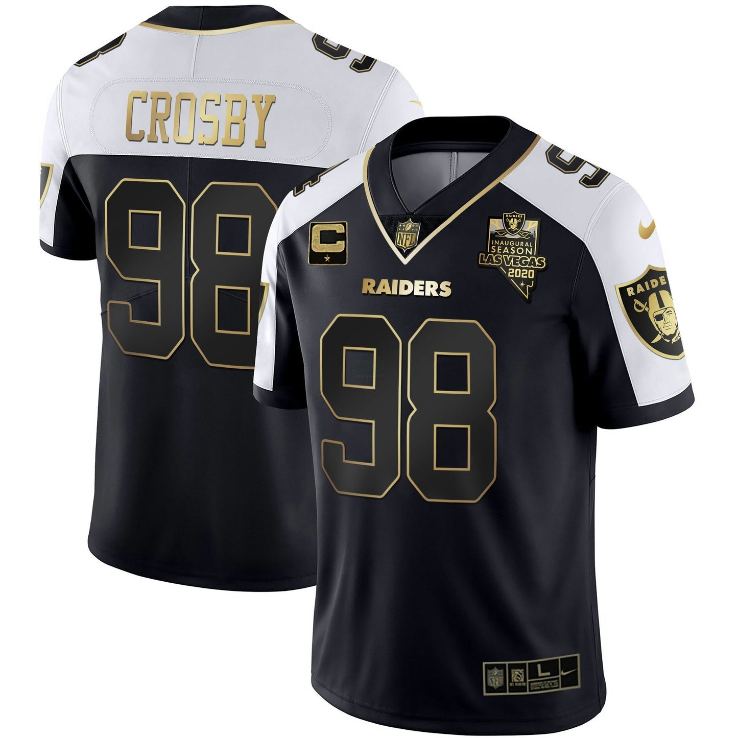Camisa NFL Alternativa Vapor Preta Dourada Limited
