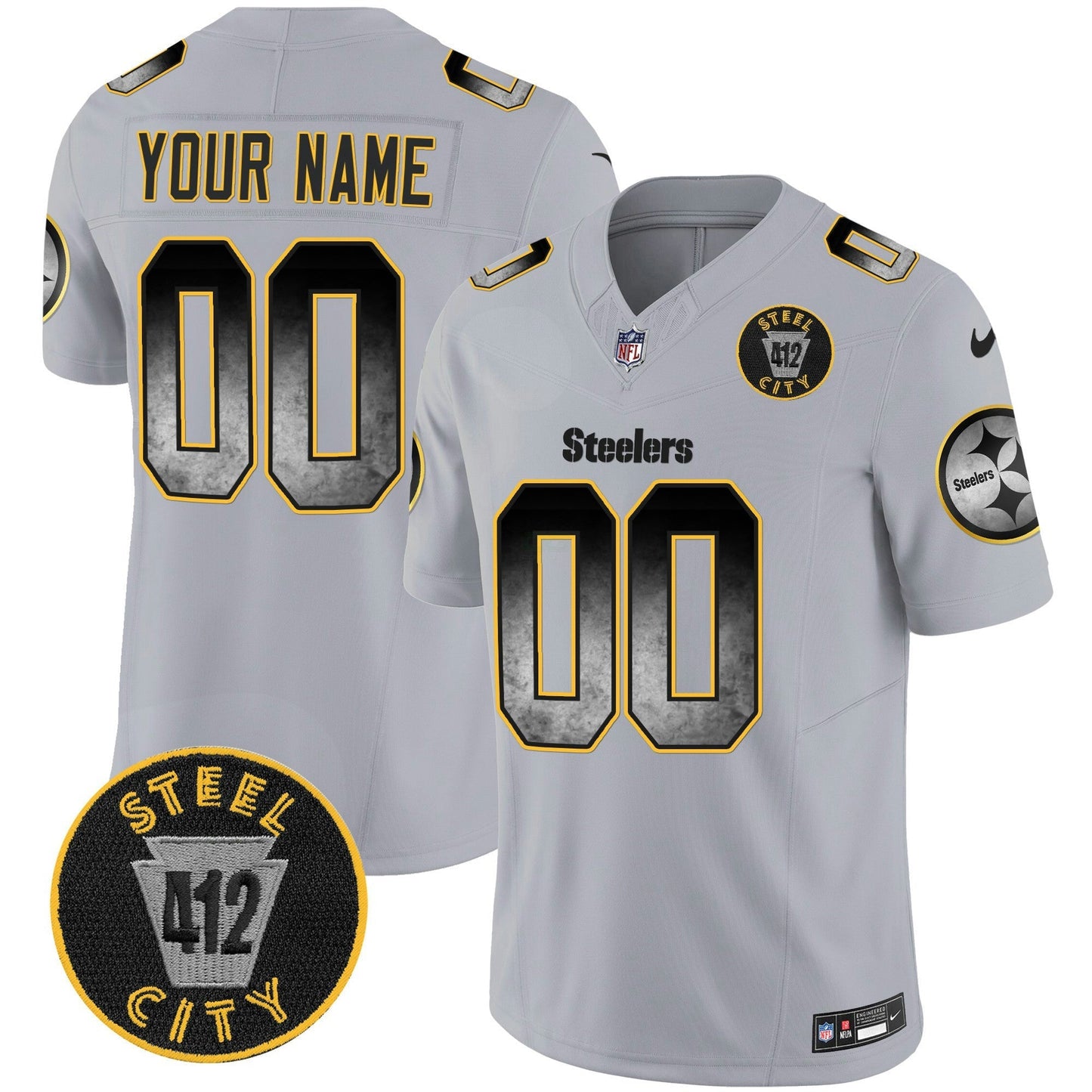 Camisa NFL Arch Smoke 412 Patch Vapor Limited Jersey
