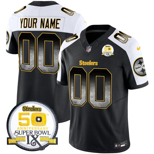 Camisa NFL Arch Smoke 50th Anniversary Of Super Bowl IX Patch Vapor Limited Jersey