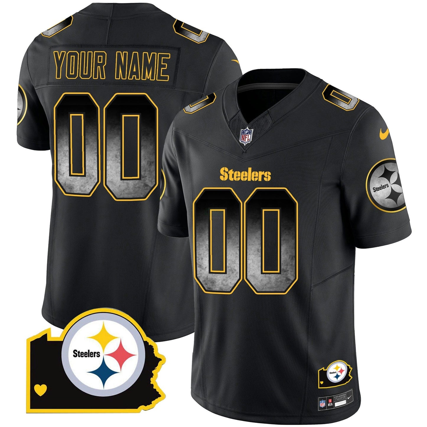 Camisa NFL Arch Smoke Home Patch Vapor Jersey